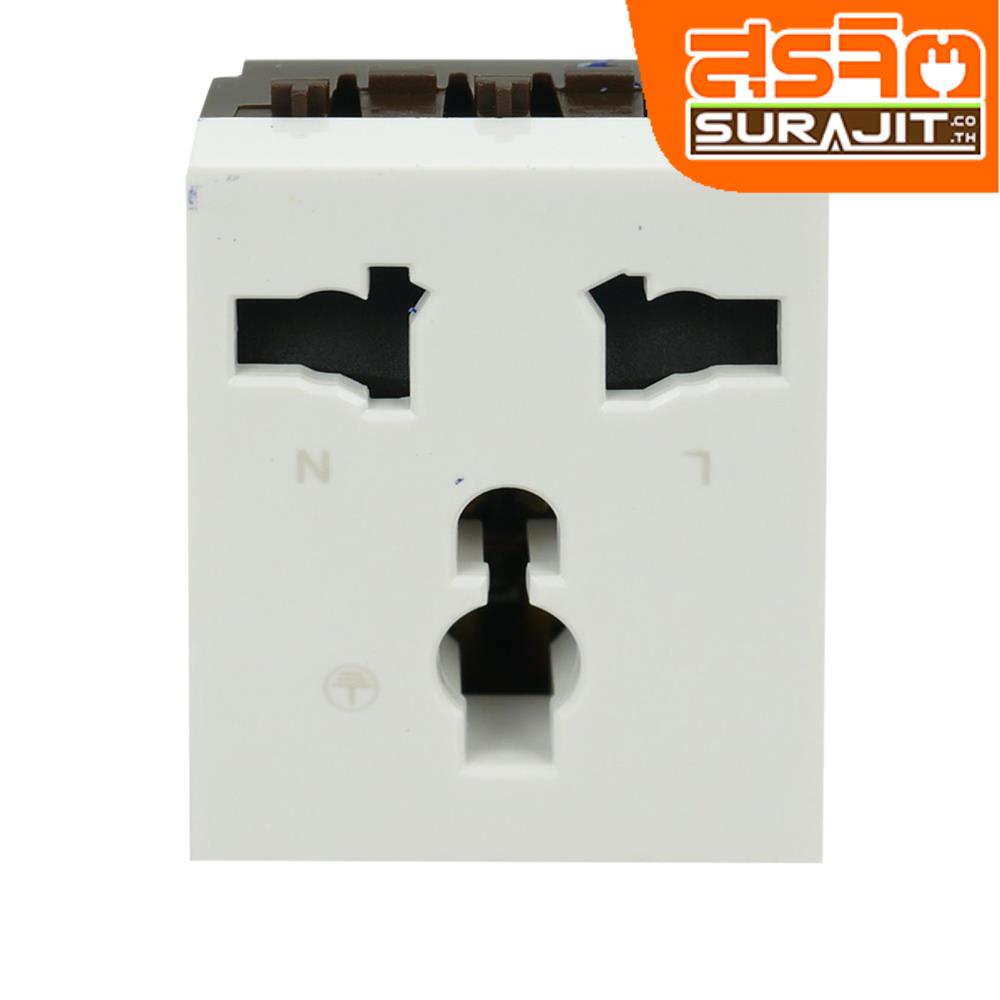 CHANG เต้ารับเดี่ยวมีกราวด์ 16A 250V มีม่านนิรภัย