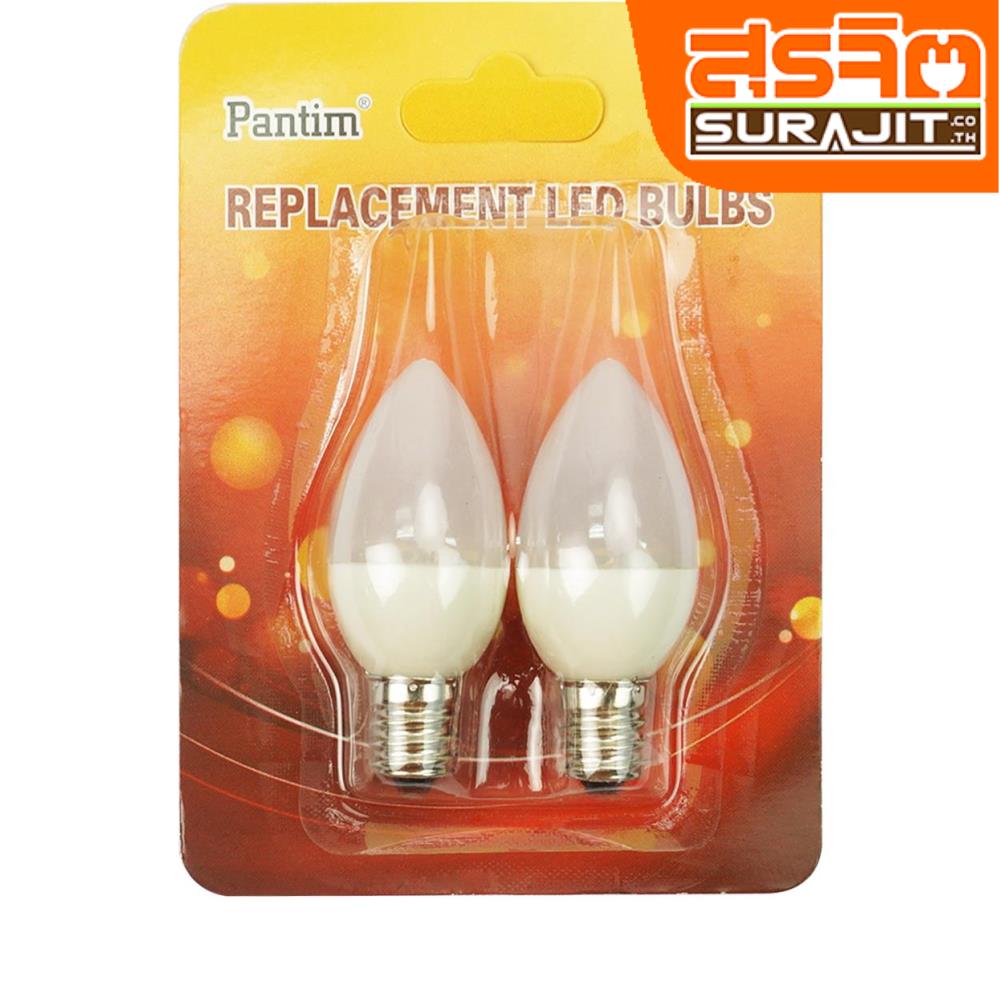 หลอดจำปาวอร์มไวท์ LED E12 1W 