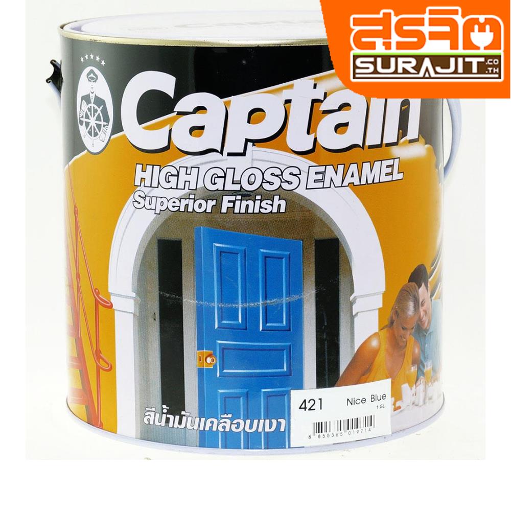 CAPTAIN สีเคลือบเงา#421 Nice Blue