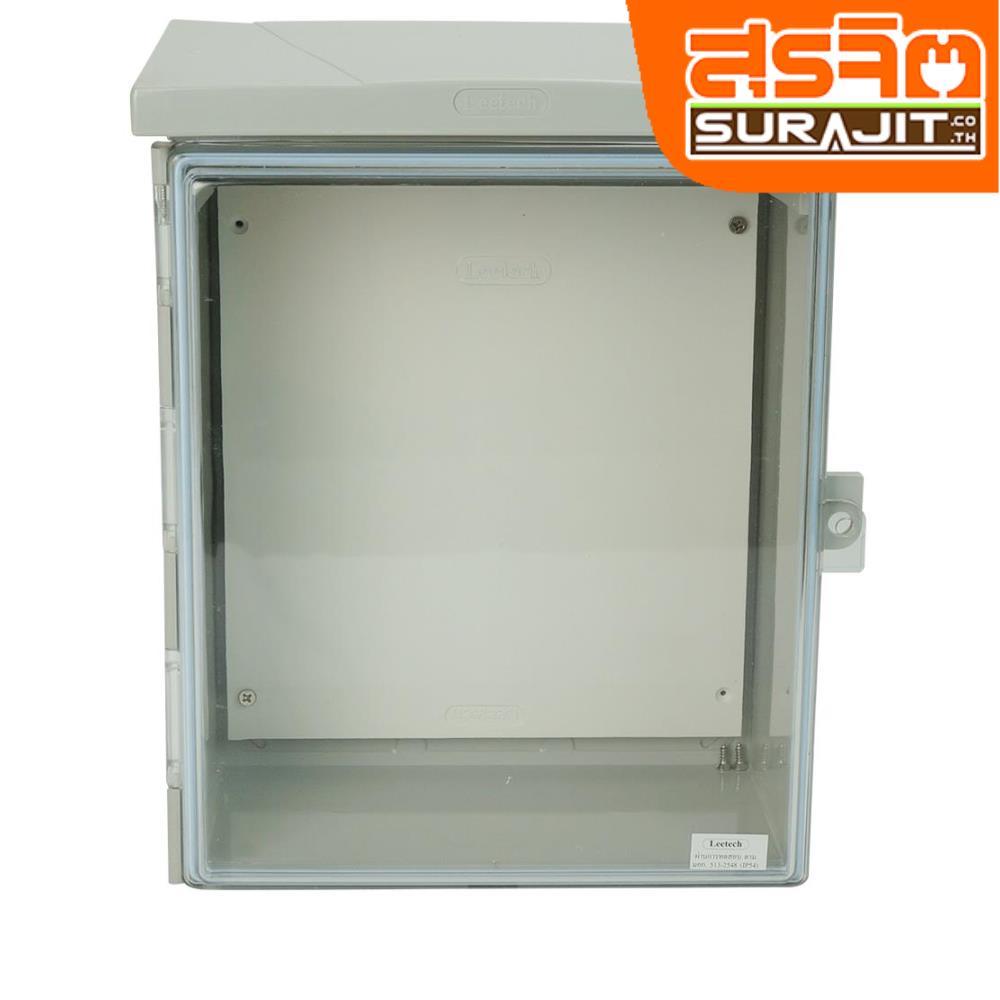 LEETECH ตู้กันน้ำพลาสติกฝาใสมีหลังคา CT1012 สีเทา