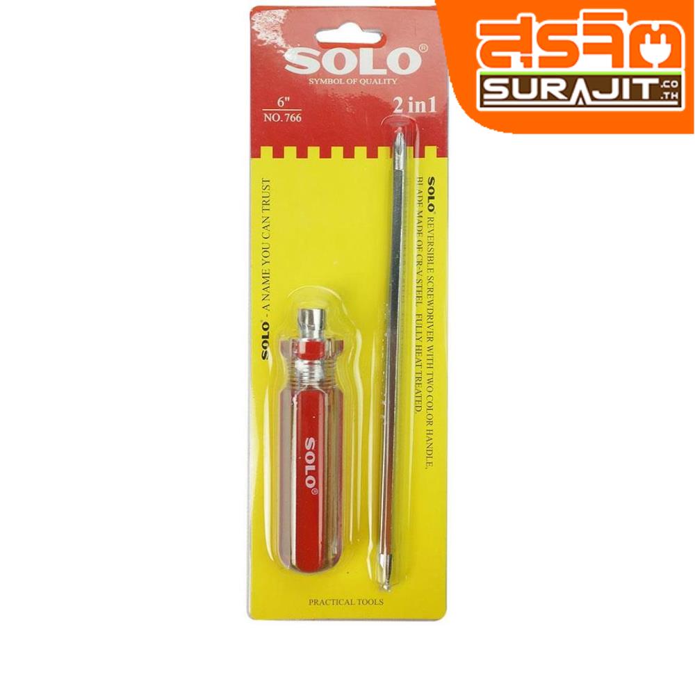 SOLO ไขควงด้ามสายสลับหัว 766-6"(150x6มม.)
