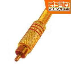 HOSAWA ปลั๊กชุบทอง ท้ายสปริง RCA