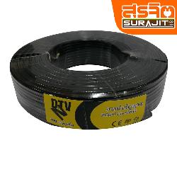 DTV สาย RG-6/128 แกนเหล็กชุบDTVดำ 100 เมตร
