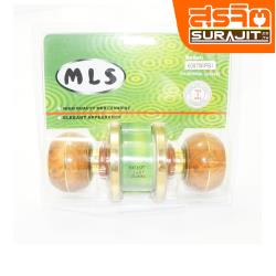 MLS ลูกบิดลายไม้-6087W-PB1