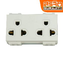 CHANG เต้ารับคู่เสียบขากลมแบนมีกราวด์ 16A 250V