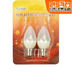 หลอดจำปาวอร์มไวท์ LED E12 1W 