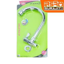 AMAZON ก๊อกอ่างซิงค์ผนัง เซรามิควาล์ว