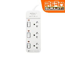 ANITECH รางปลั๊ก 3สวิตซ์ 3ช่อง สายยาว 3ม. 