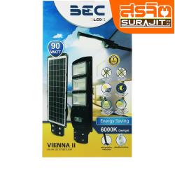 BEC โคมไฟถนนโซล่าร์เซลล์ LED 90W แสงขาว