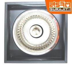 DC ELECTRIC โคมดาวไลท์กระป๋องเหลี่ยม 4" สีดำ