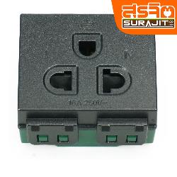 CHANG เต้ารับเดี่ยวเสียบขากลมแบนมีกราวด์