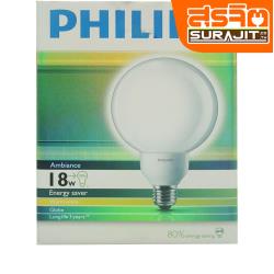 PHILIPS หลอดประหยัดไฟทรงกลม 18W แสงแดง