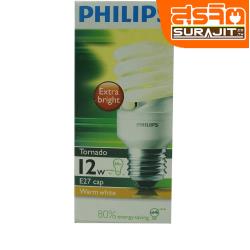 PHILIPS หลอดทอร์นาโด 12W แสงเหลือง
