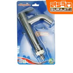 ก๊อกอ่างล้างหน้าแบบปัด สแตนเลส สีเทากาไฟว์