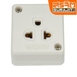 ZEBERG เต้ารับกราวด์เดี่ยวลอย 16A 250V